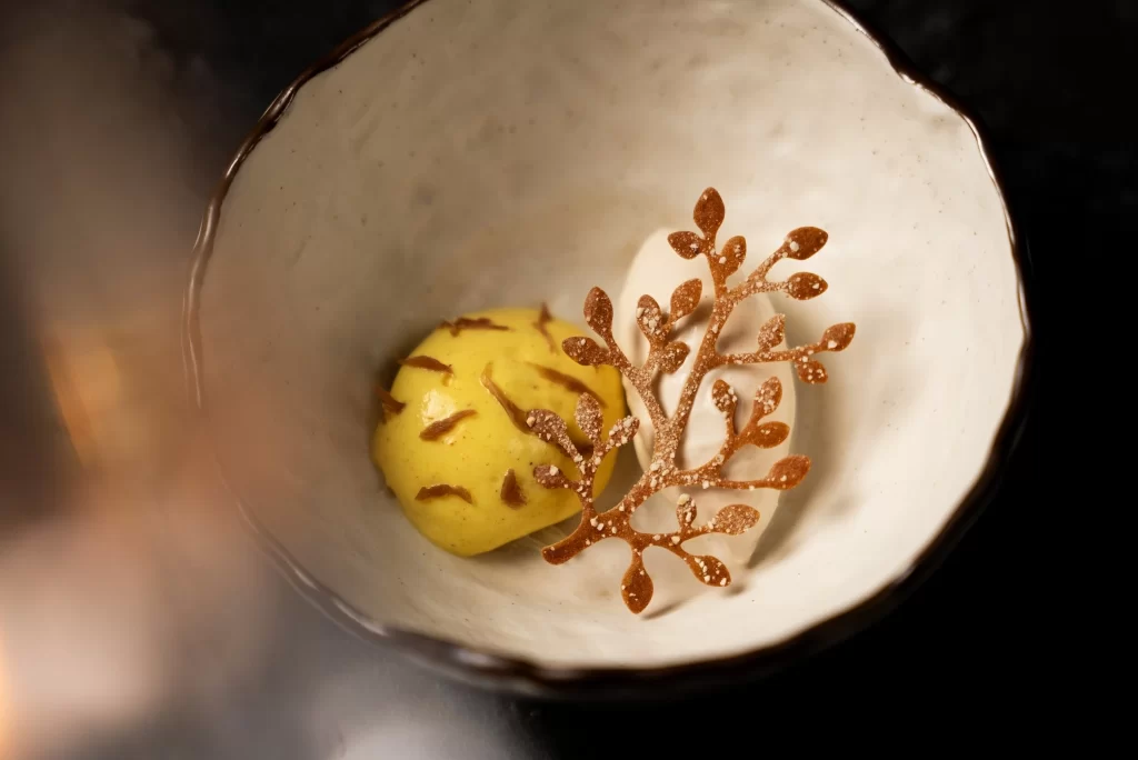 Beautifully plated modern Vietnamese dish at Nén Danang restaurant