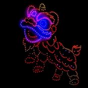 500 drones forming a glowing lion dance head over Hoi An Park on Mid-Autumn night 2026