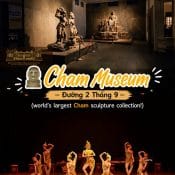 Cham Sculpture Museum in Da Nang – sandstone Cham statues and a Cham dance performance